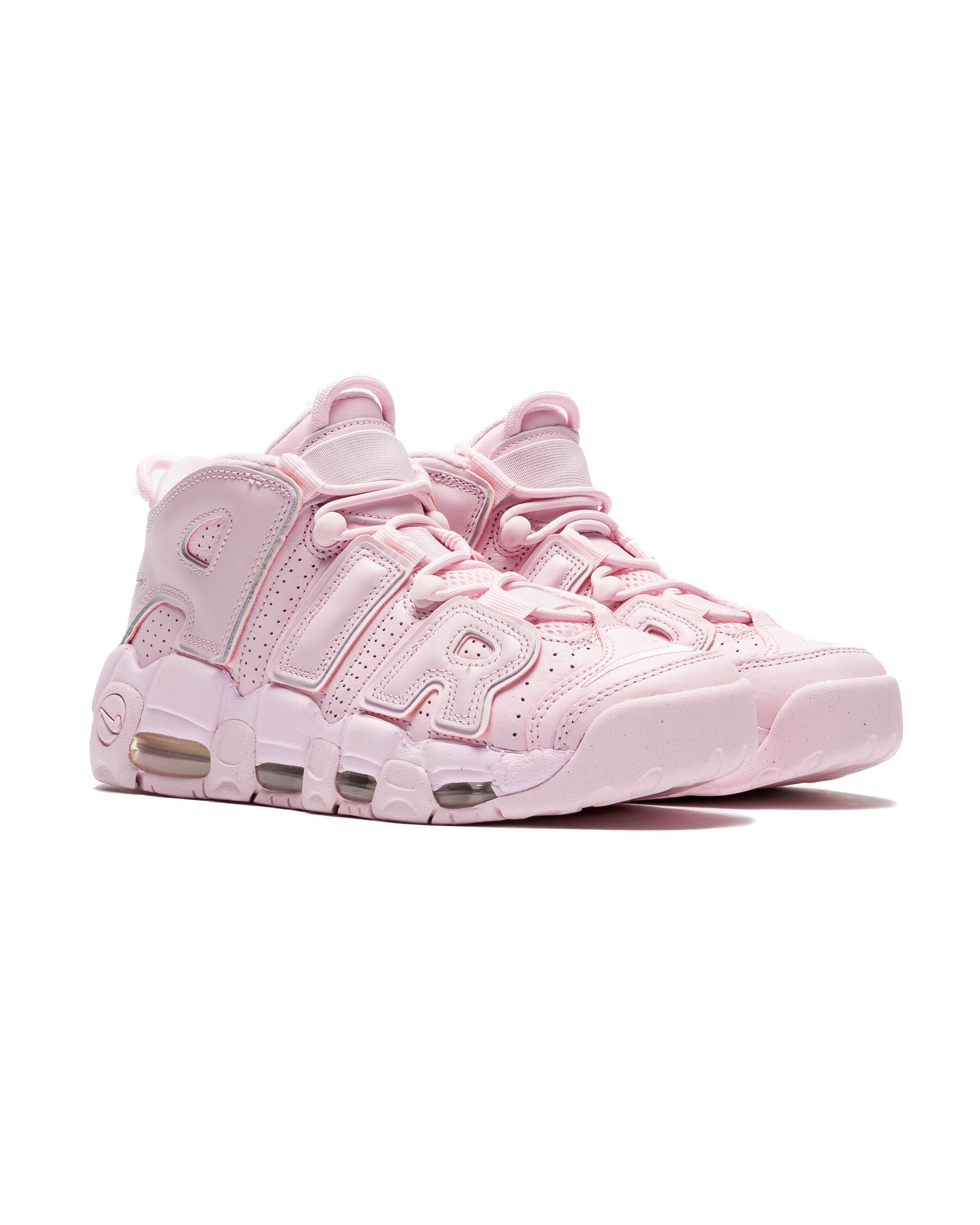 uptempo nike pink and white